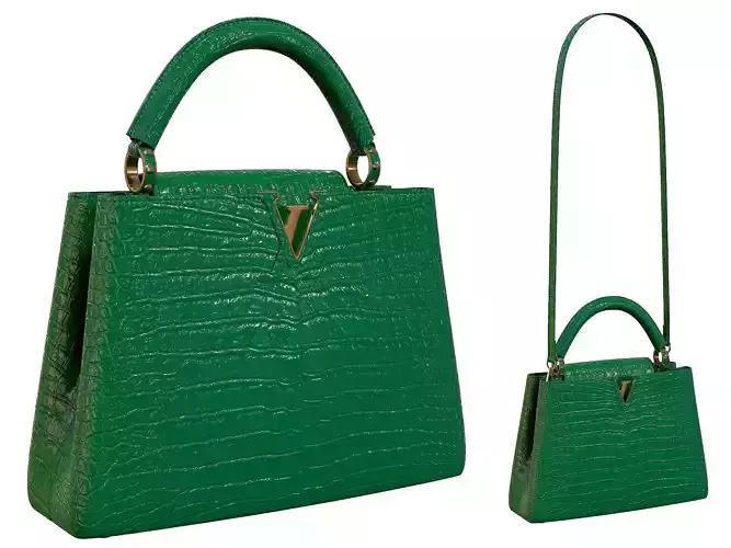 Louis Vuitton bag Capucines Green Crocodile Leather 3D model
