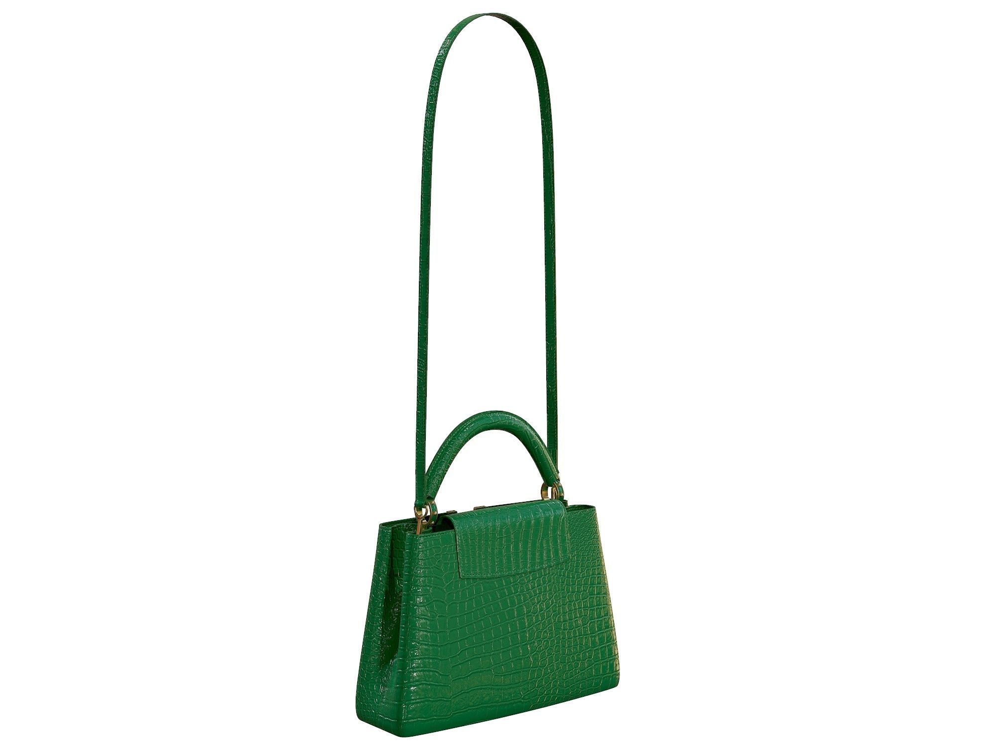 Louis Vuitton bag Capucines Green Crocodile Leather 3D model_5