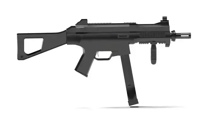 UMP5 GUN  Low-poly 3D model