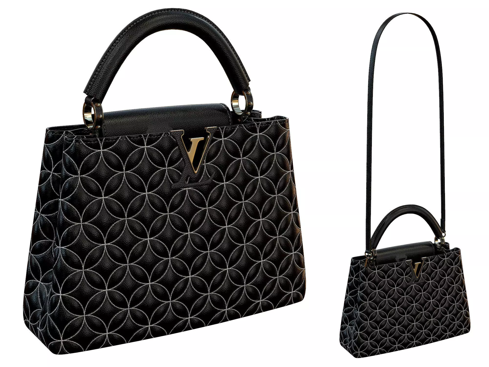 Louis Vuitton bag Capucines Ornament Leather 3D model_0