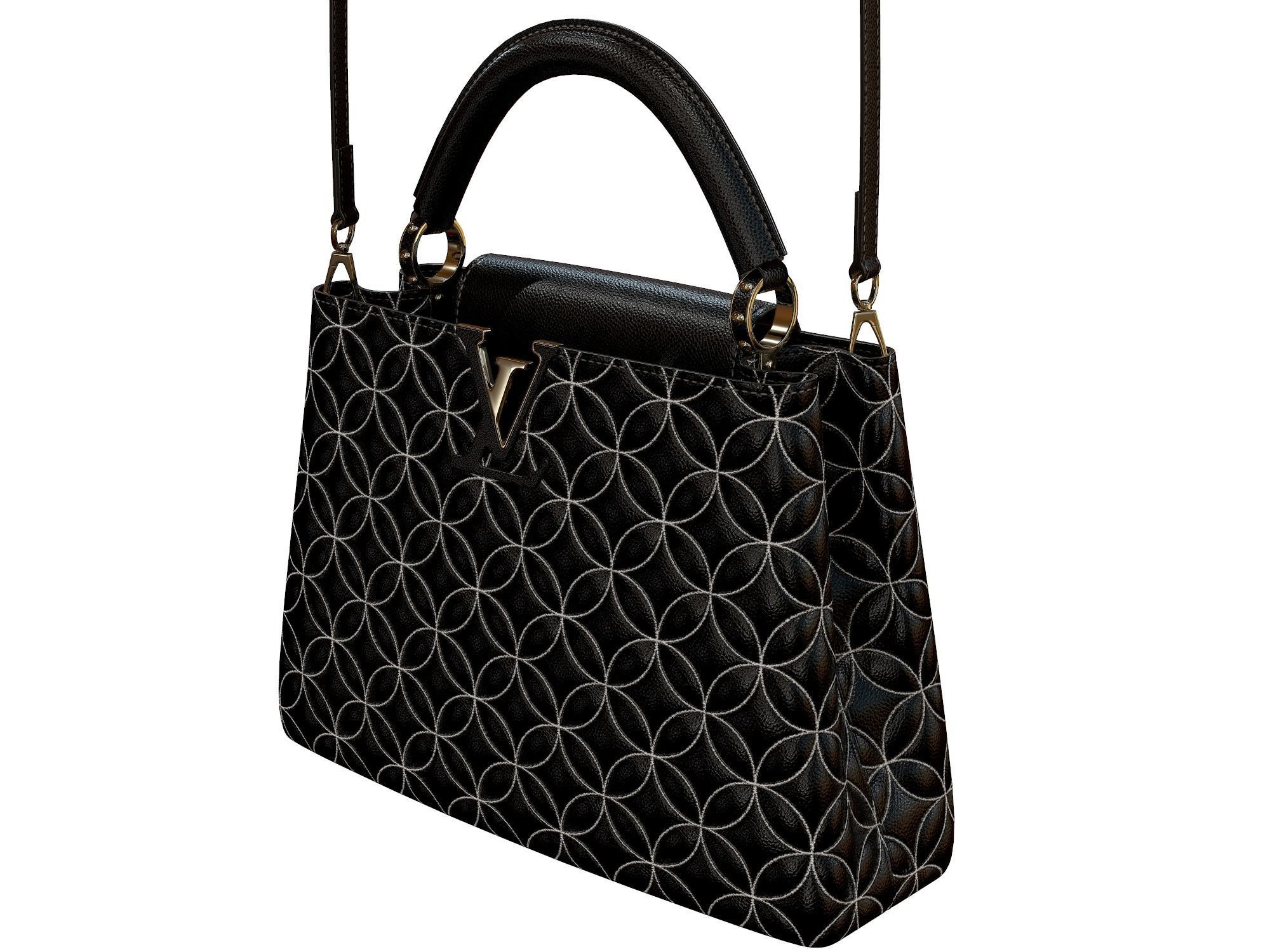 Louis Vuitton bag Capucines Ornament Leather 3D model_9