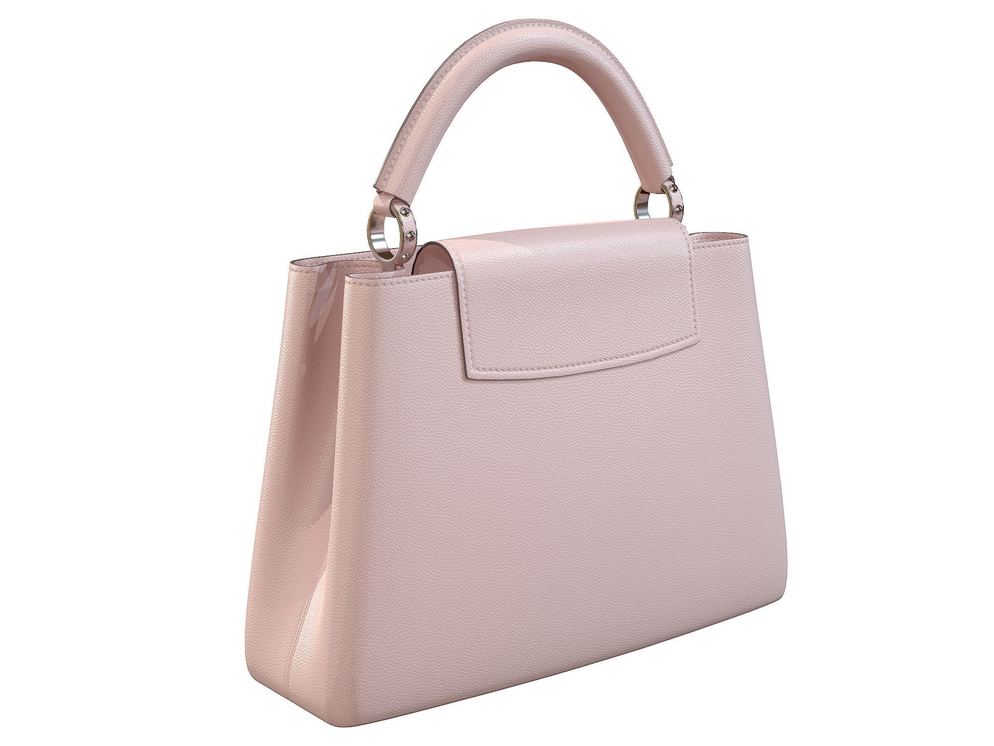 Louis Vuitton bag Capucines Pink Leather 3D model_6