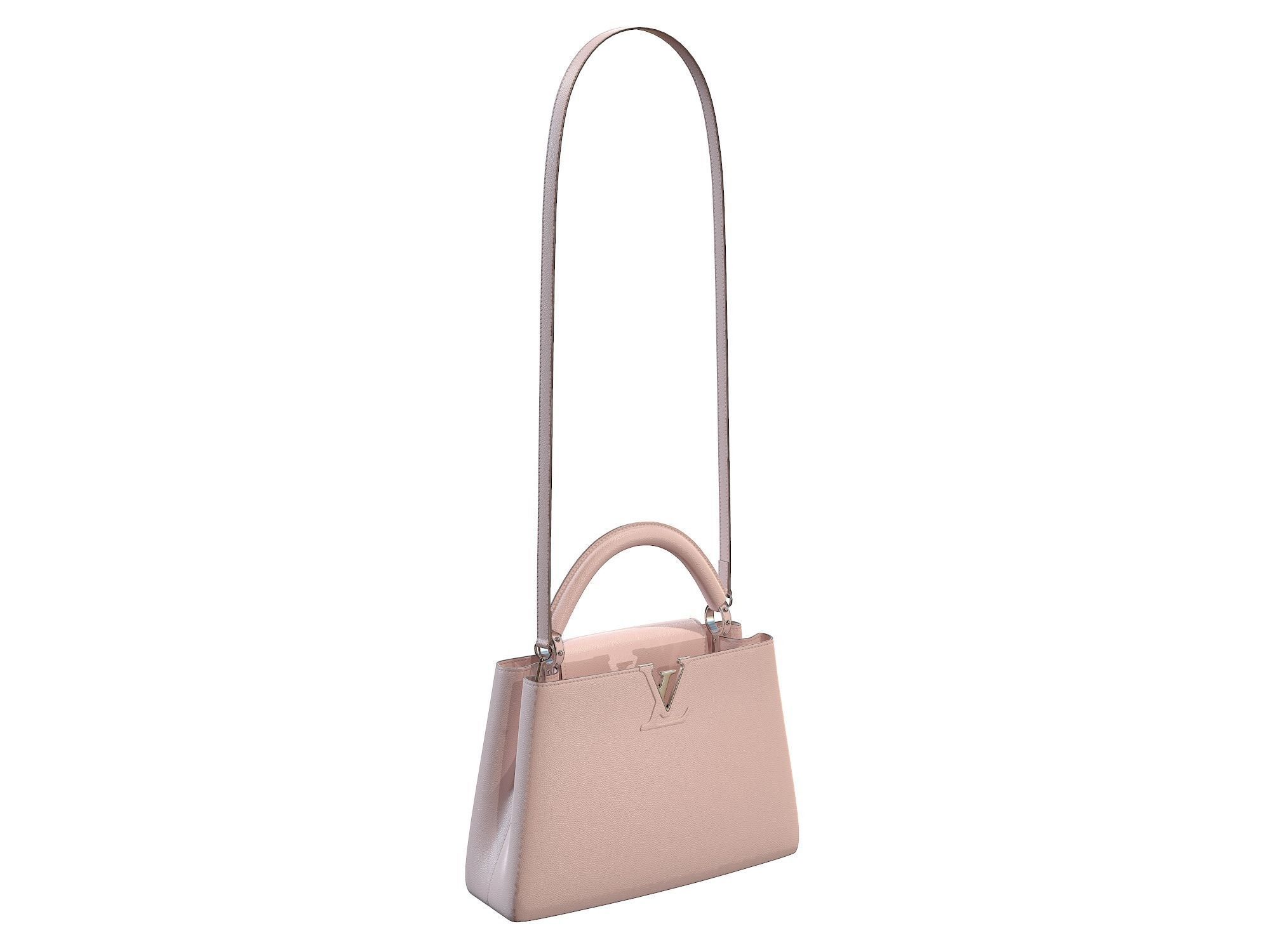 Louis Vuitton bag Capucines Pink Leather 3D model_3