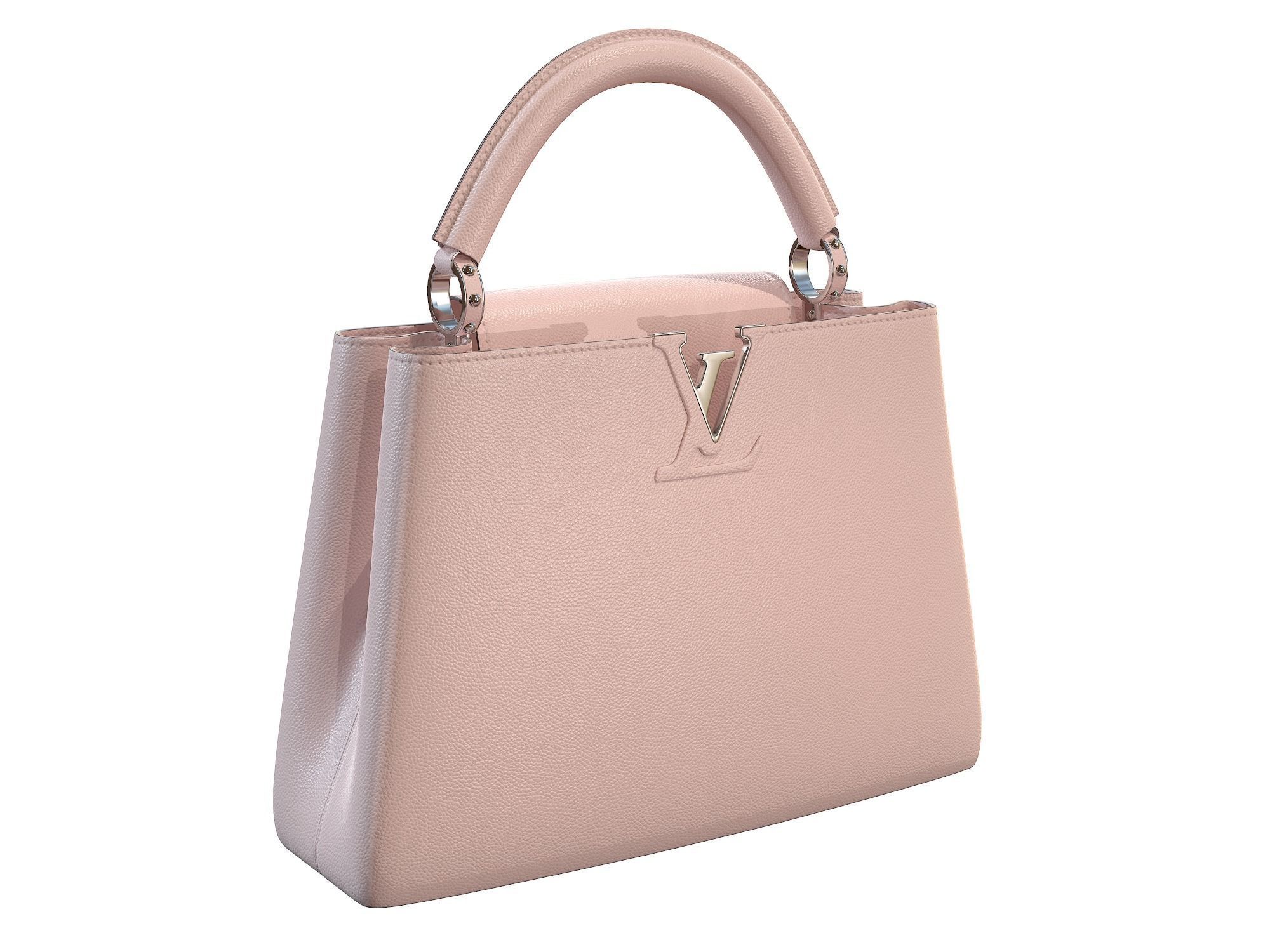 Louis Vuitton bag Capucines Pink Leather 3D model_1