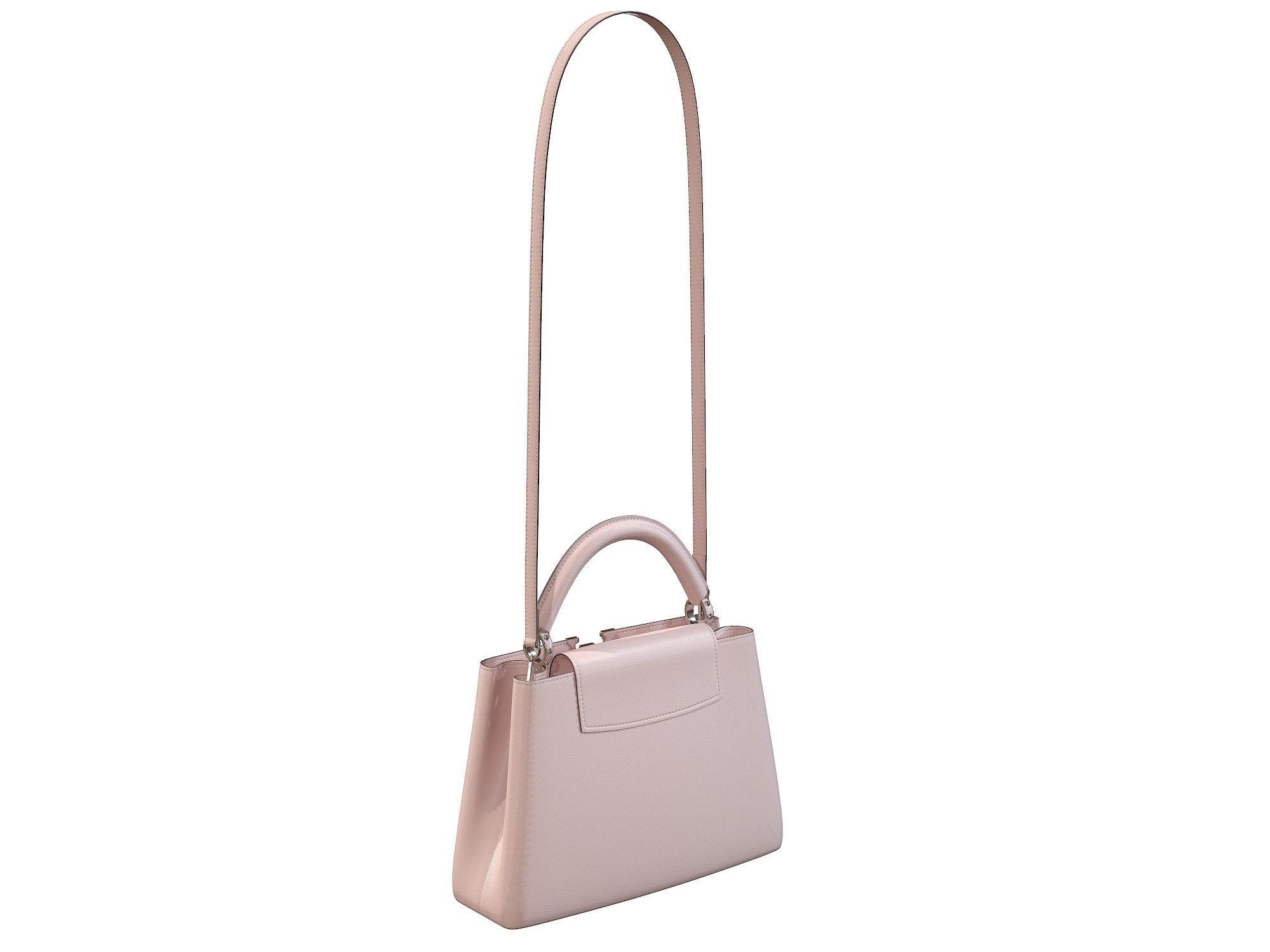 Louis Vuitton bag Capucines Pink Leather 3D model_4