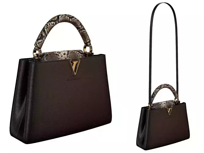 Louis Vuitton bag Capucines Black Snake Leather 3D model