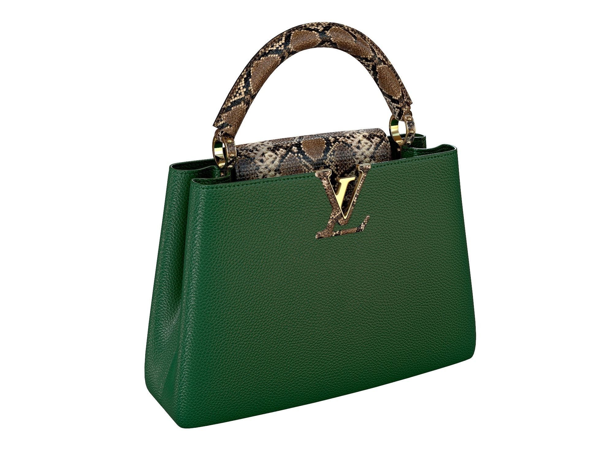 Louis Vuitton bag Capucines Green Snake Leather 3D model_1