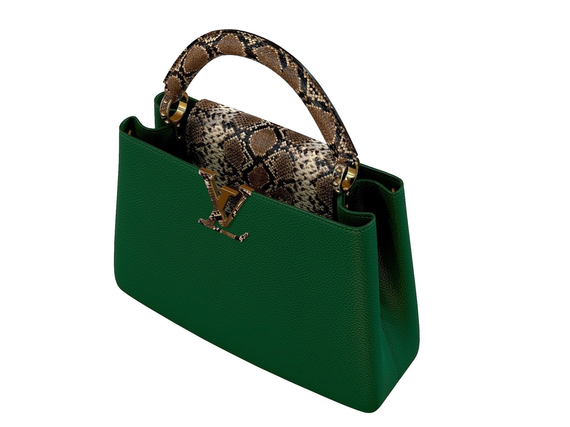 Louis Vuitton bag Capucines Green Snake Leather 3D model_7