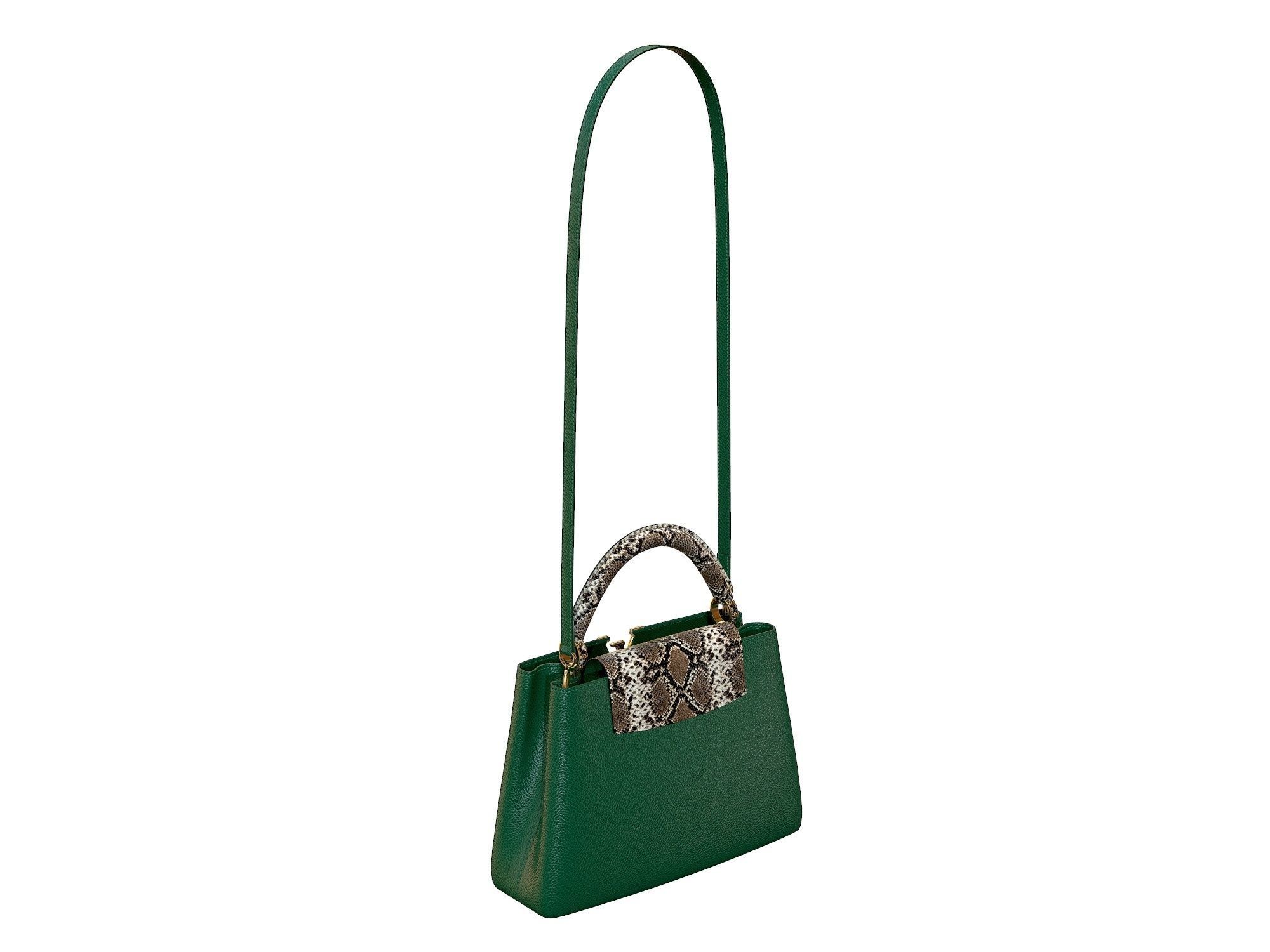 Louis Vuitton bag Capucines Green Snake Leather 3D model_3