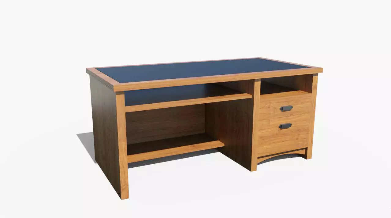 Office Table Free 3D model_0