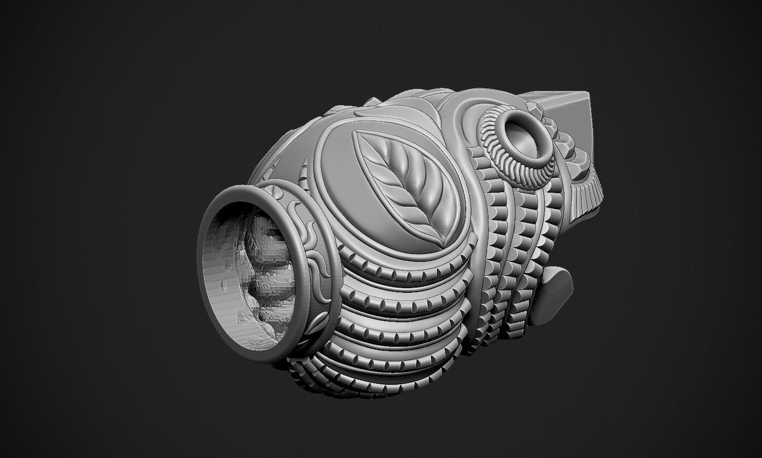 Tiger Head Indian Art 3D print model_20