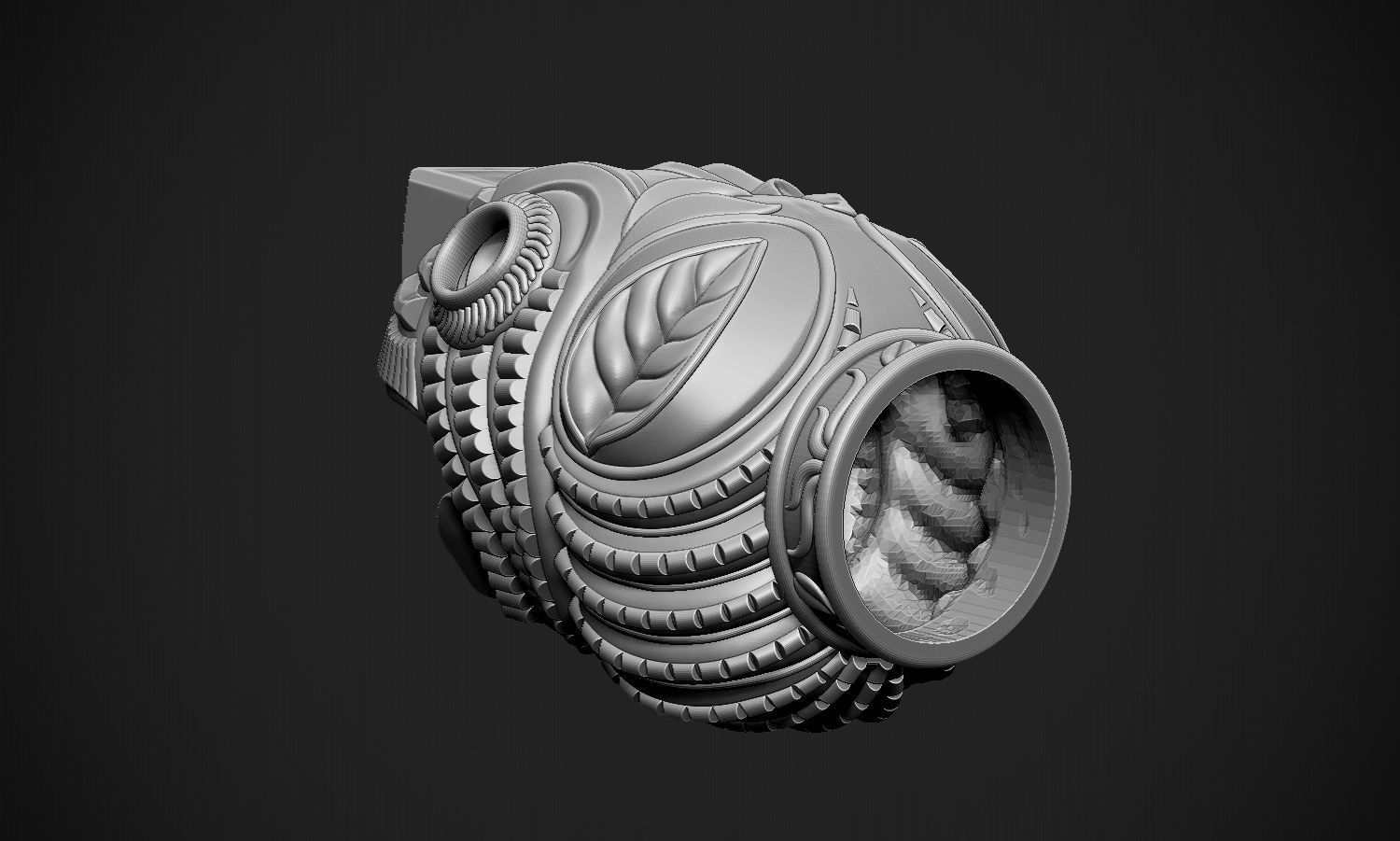 Tiger Head Indian Art 3D print model_24