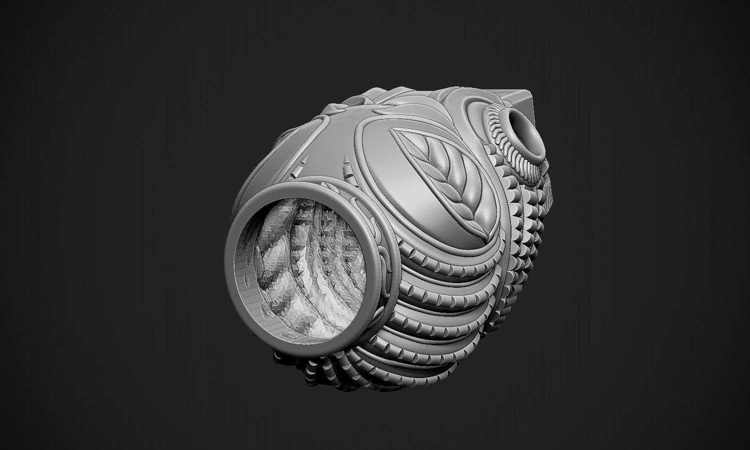 Tiger Head Indian Art 3D print model_21