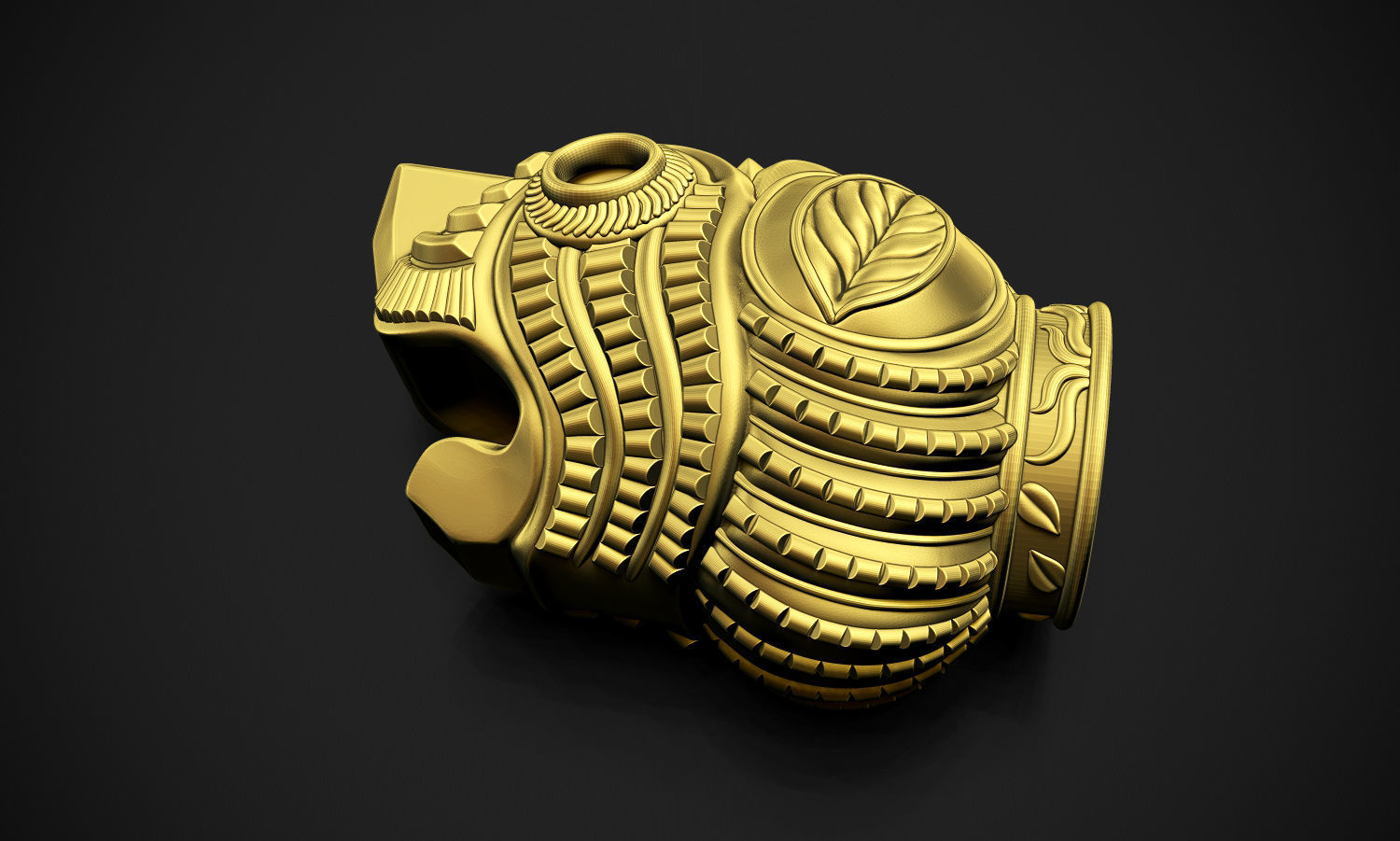 Tiger Head Indian Art 3D print model_5