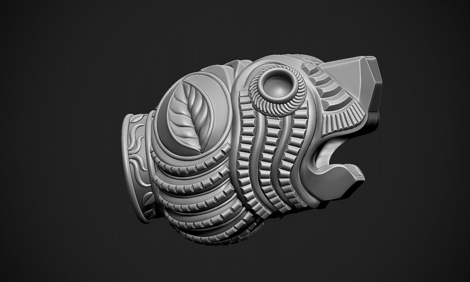 Tiger Head Indian Art 3D print model_18