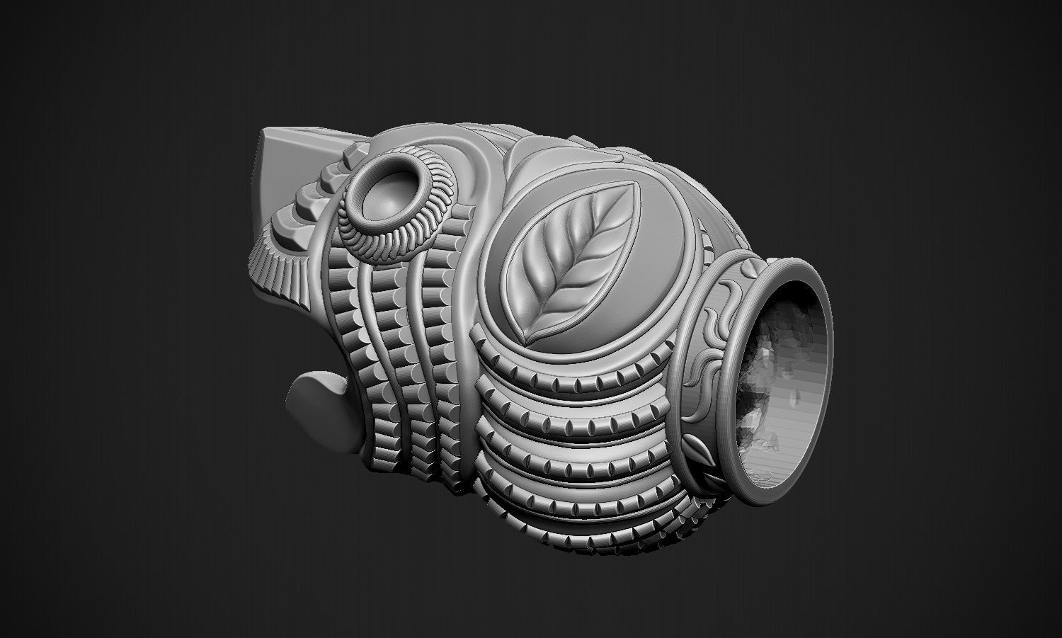 Tiger Head Indian Art 3D print model_25