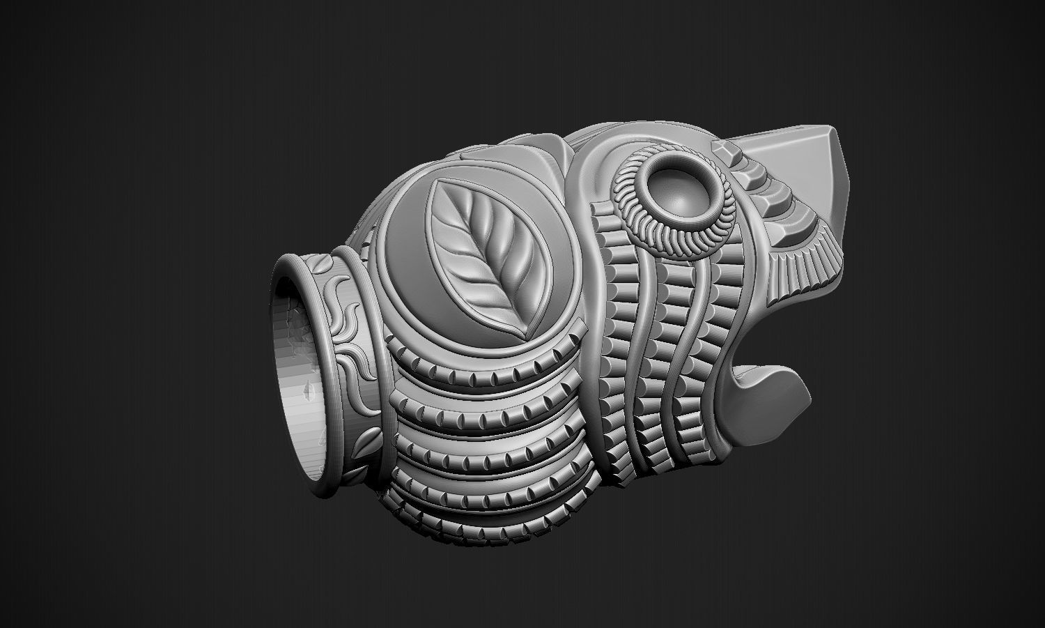 Tiger Head Indian Art 3D print model_19