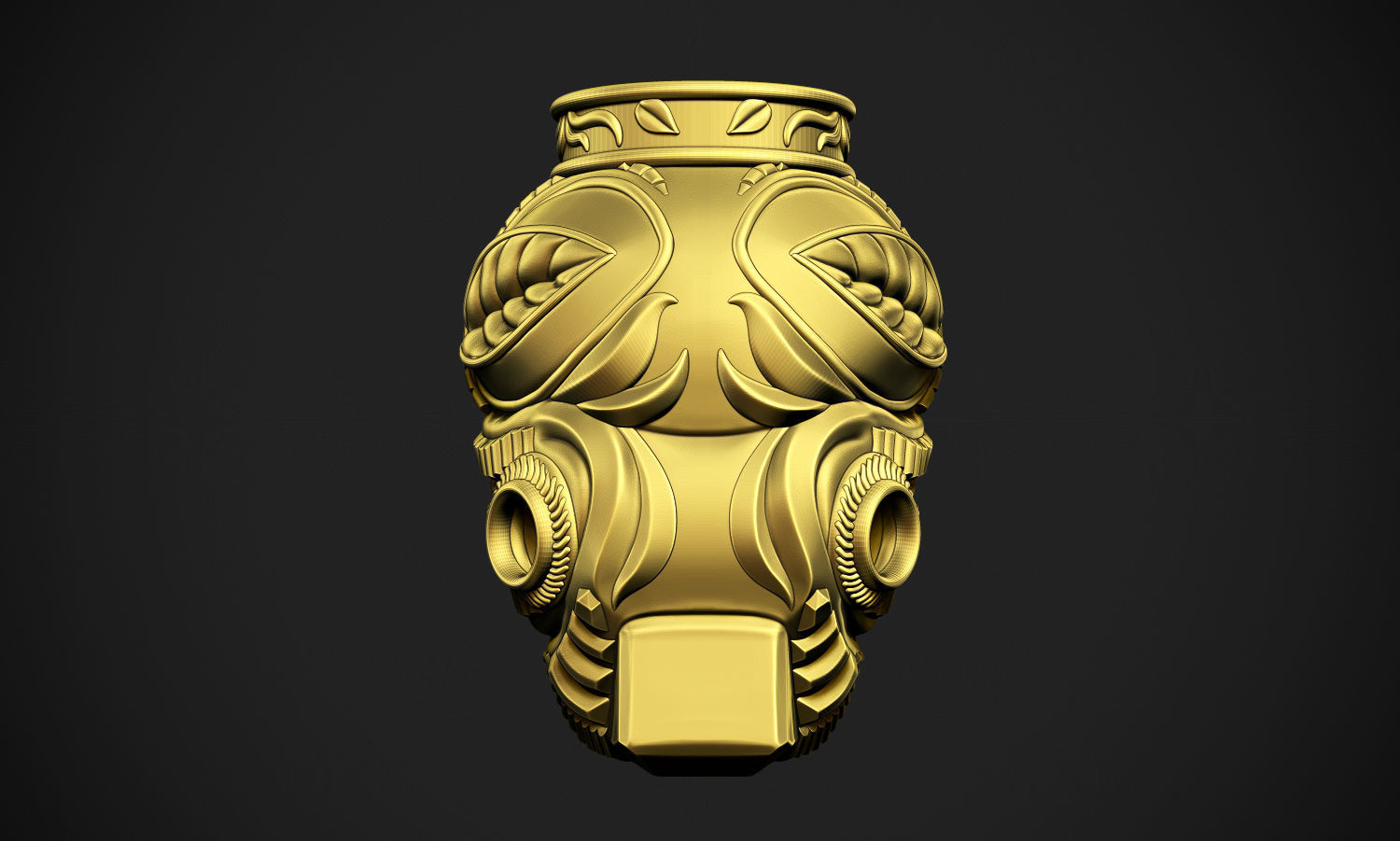 Tiger Head Indian Art 3D print model_9