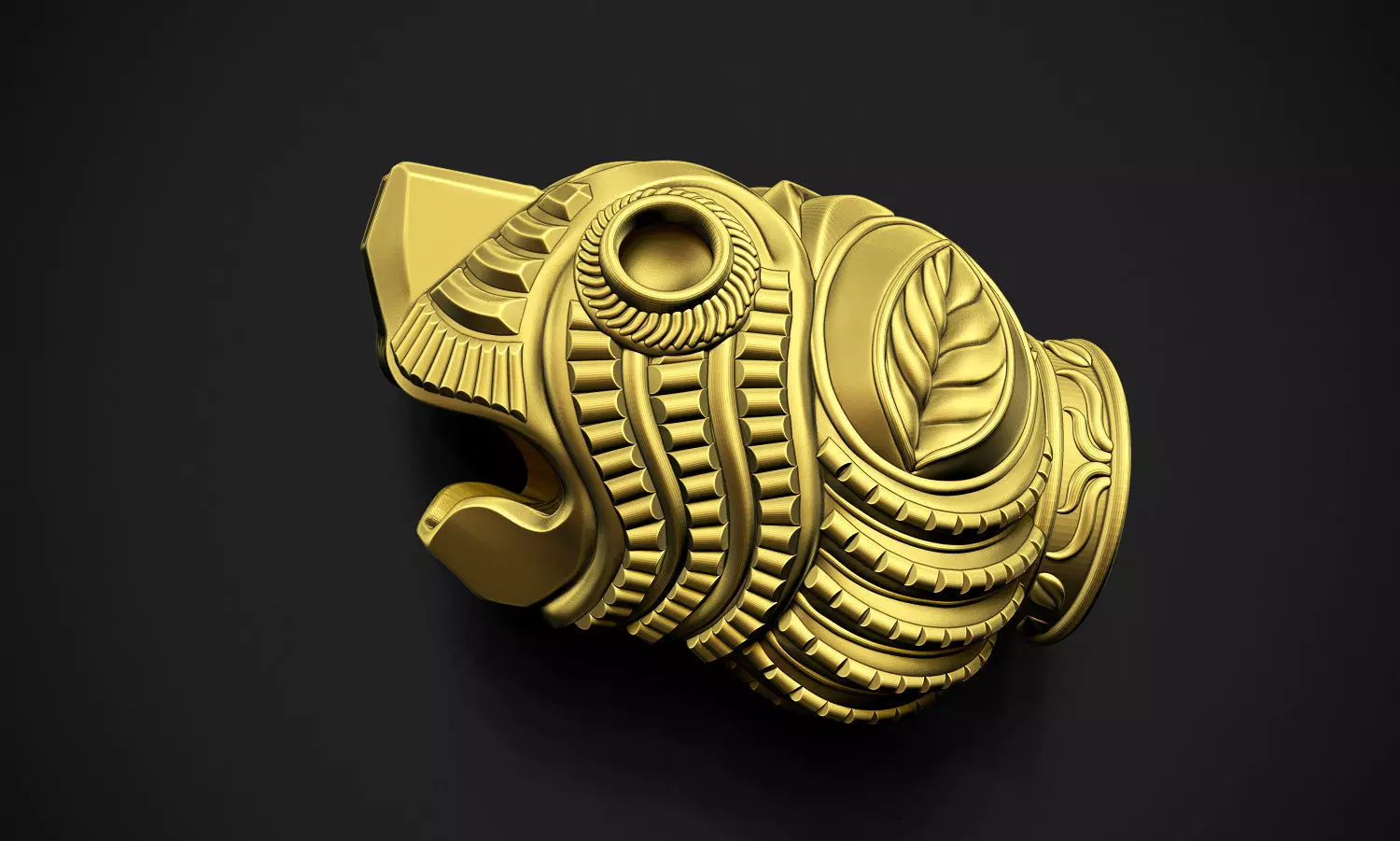 Tiger Head Indian Art 3D print model_0