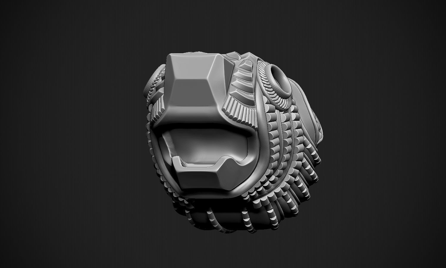 Tiger Head Indian Art 3D print model_14