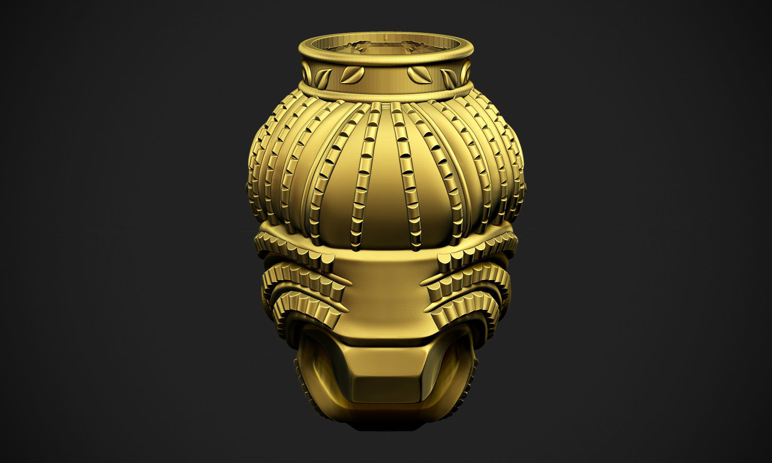 Tiger Head Indian Art 3D print model_2