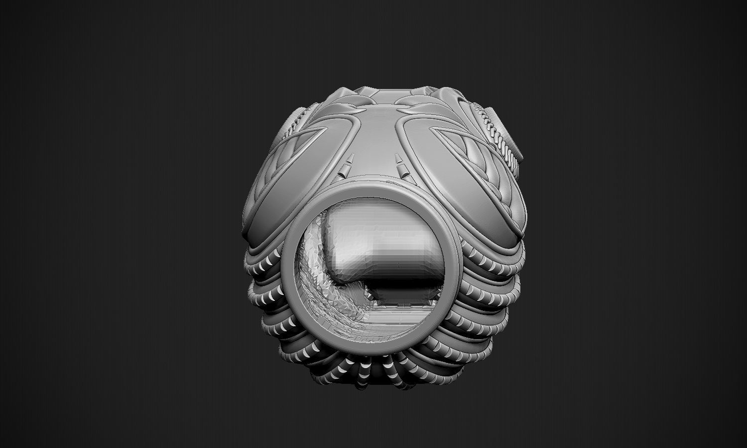 Tiger Head Indian Art 3D print model_22