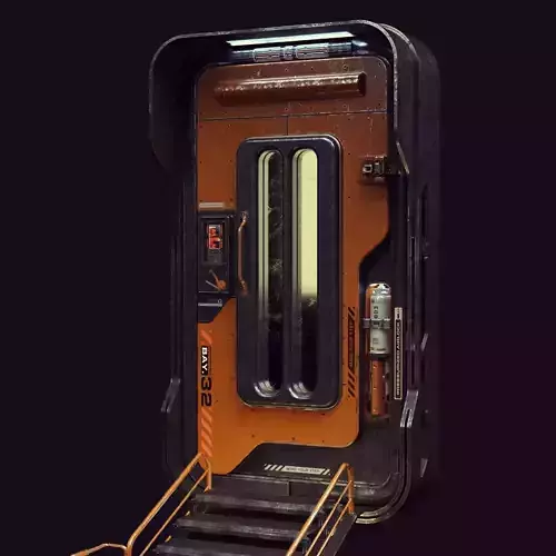 Scifi Space Colony Door  3D model