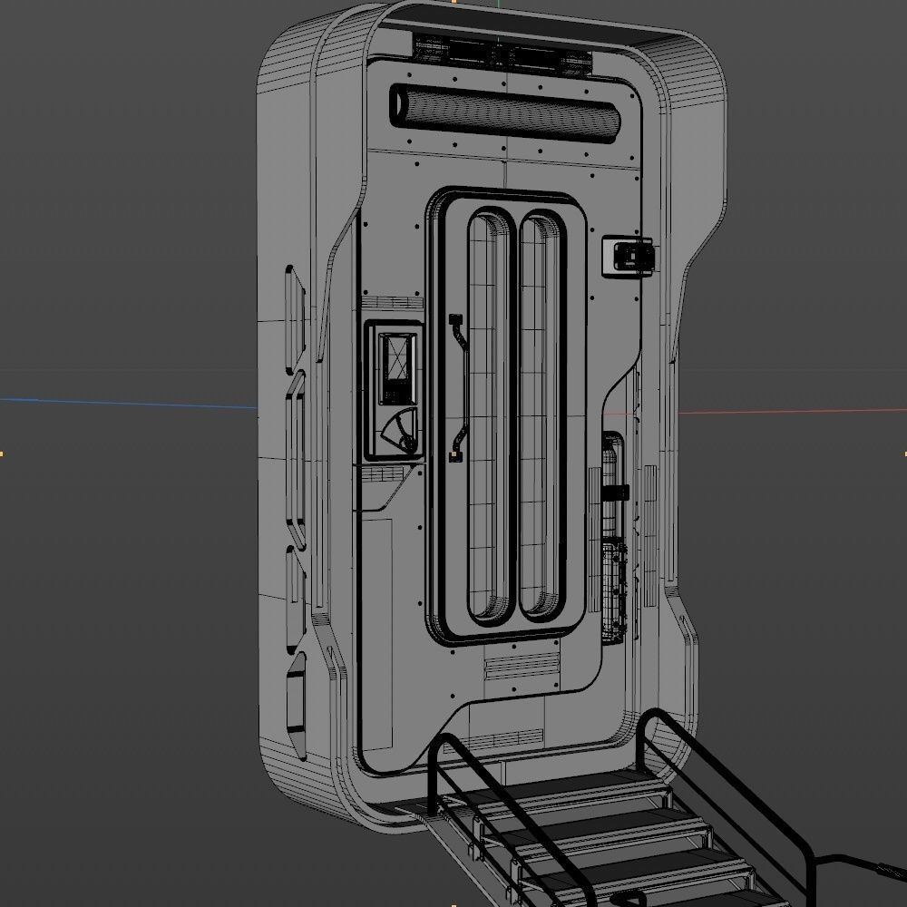 Scifi Space Colony Door 3D model_9