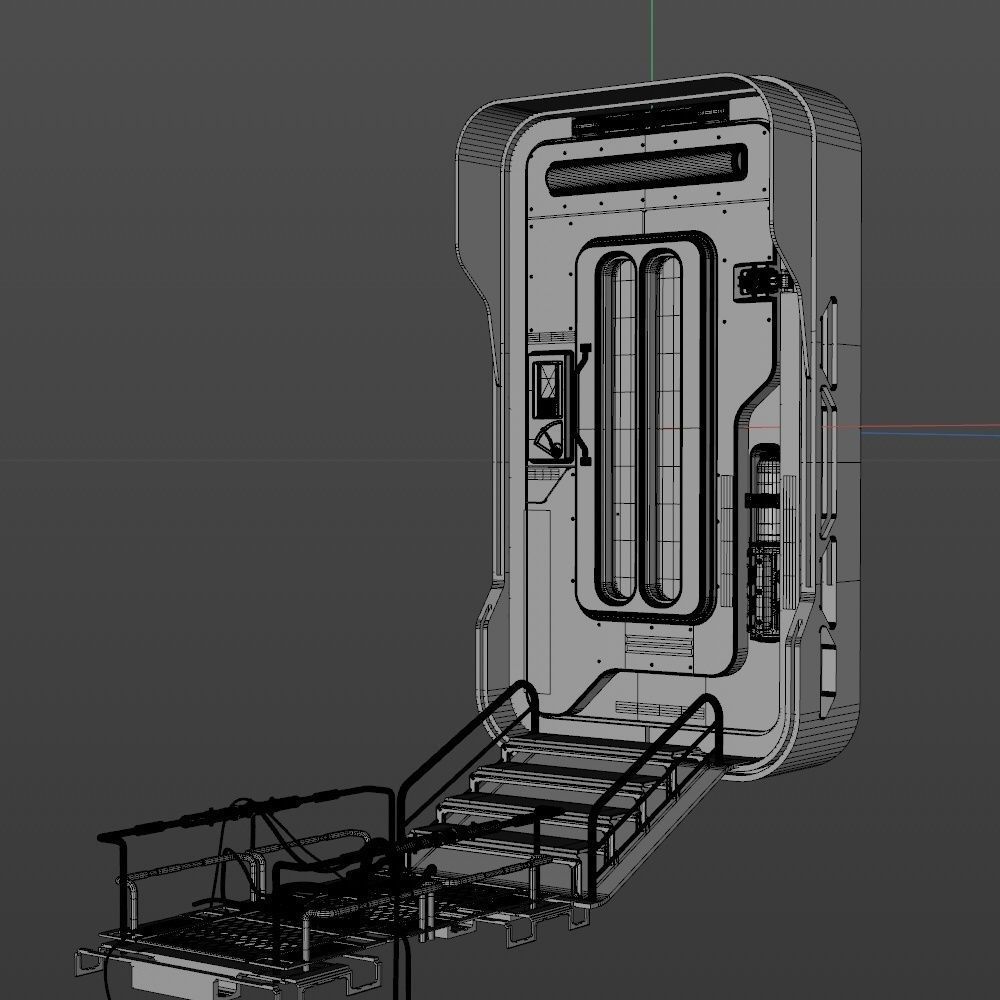 Scifi Space Colony Door 3D model_10