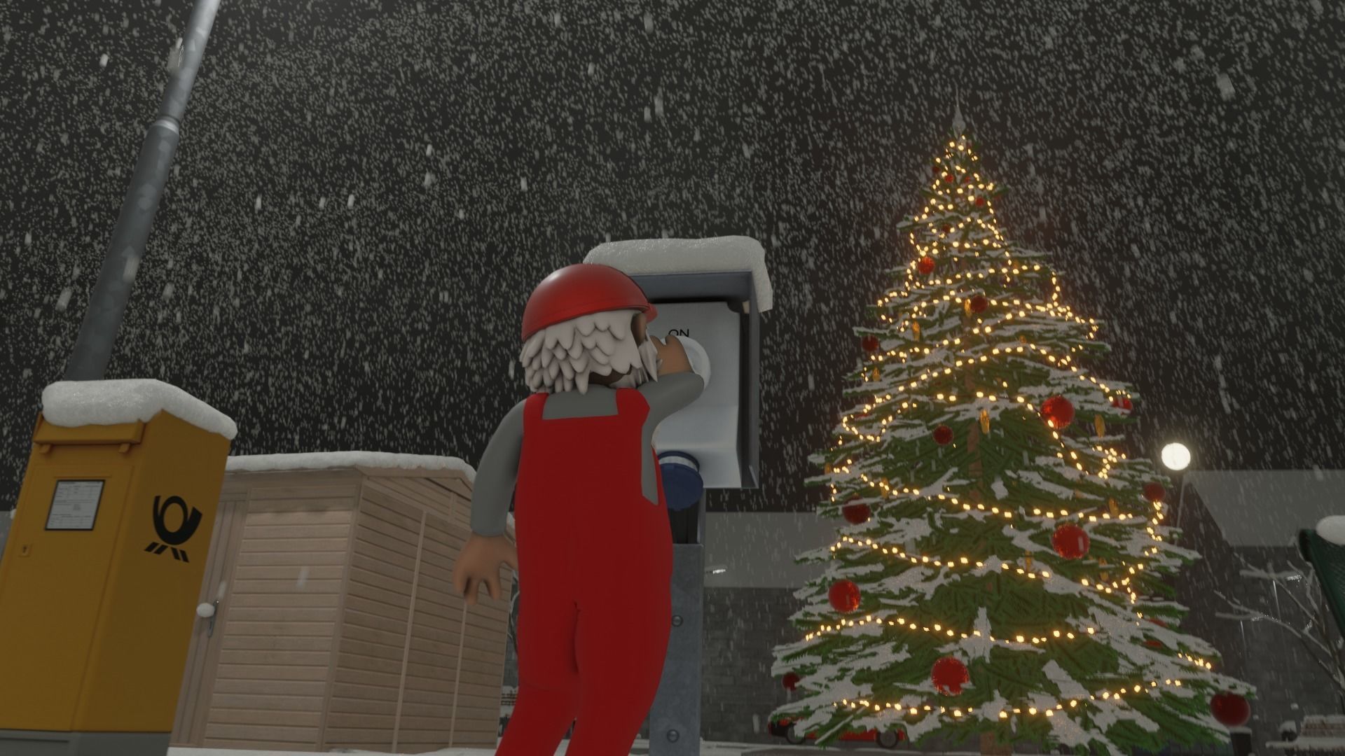 Rigged Santa Claus Low-poly 3D model_13