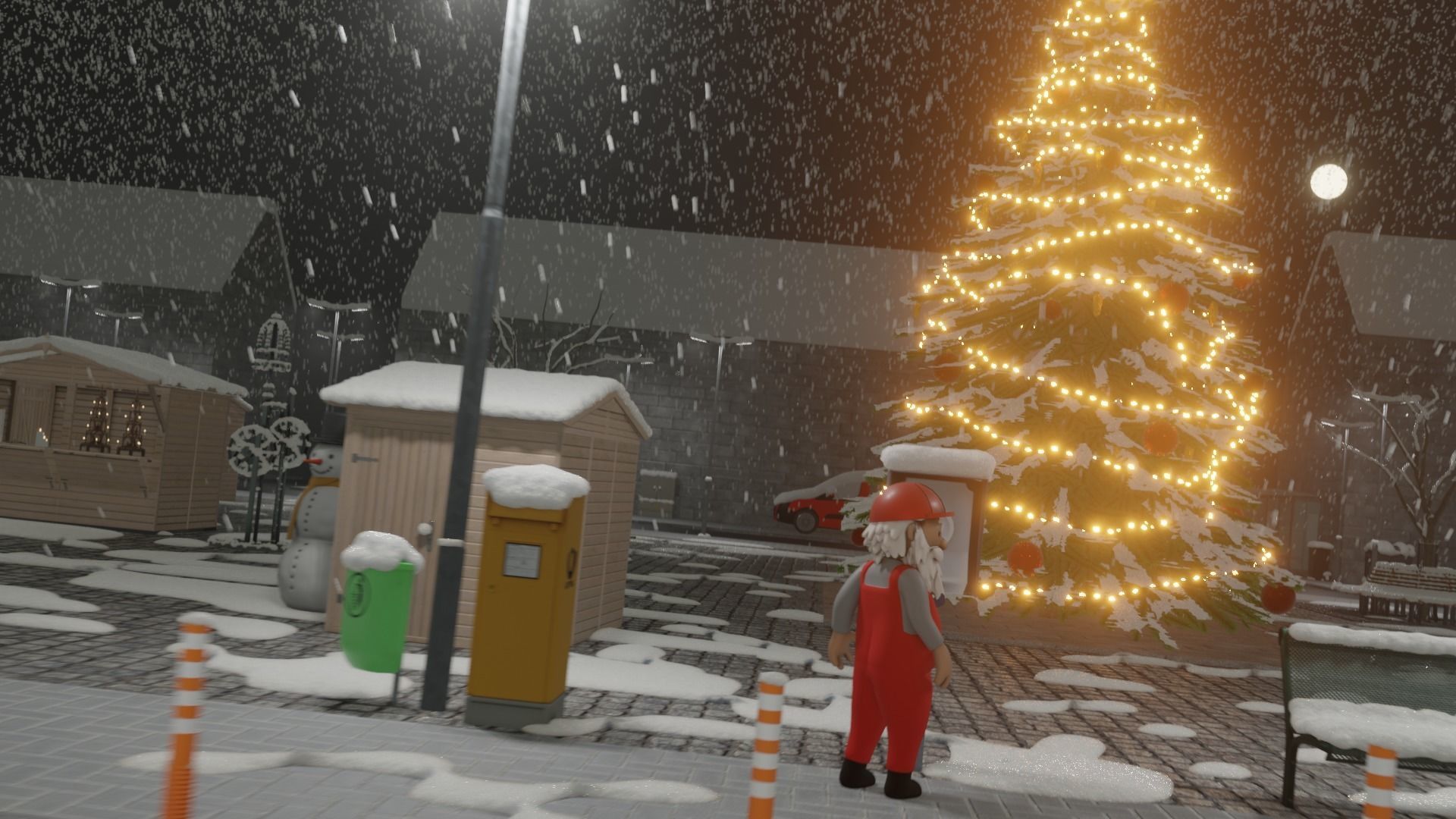 Rigged Santa Claus Low-poly 3D model_3