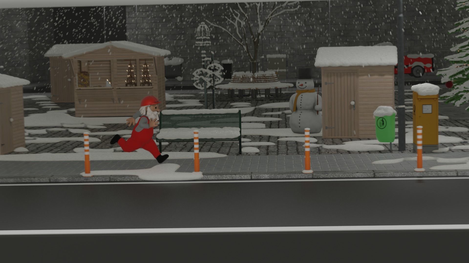 Rigged Santa Claus Low-poly 3D model_4