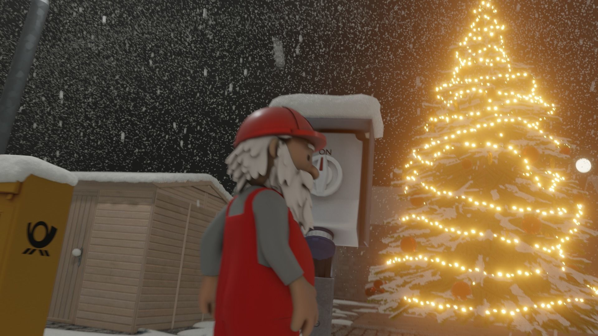 Rigged Santa Claus Low-poly 3D model_12