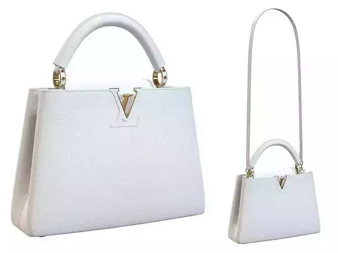 Louis Vuitton bag Capucines White Leather 3D model