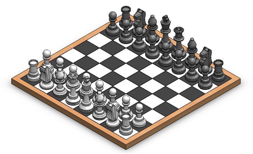 Chess board Free 3D print model_3