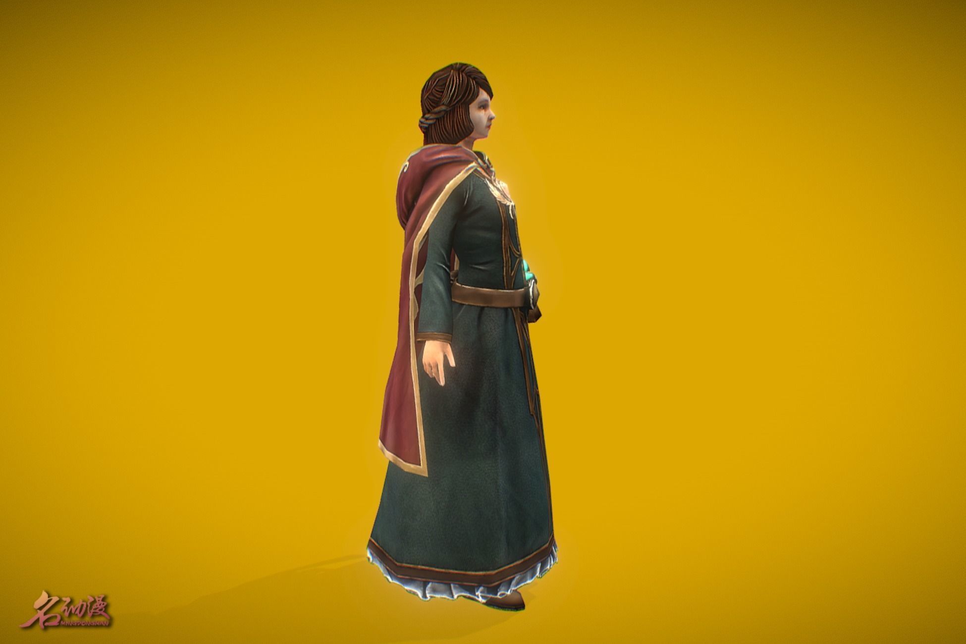 RPG Cleric Low-poly 3D model_3