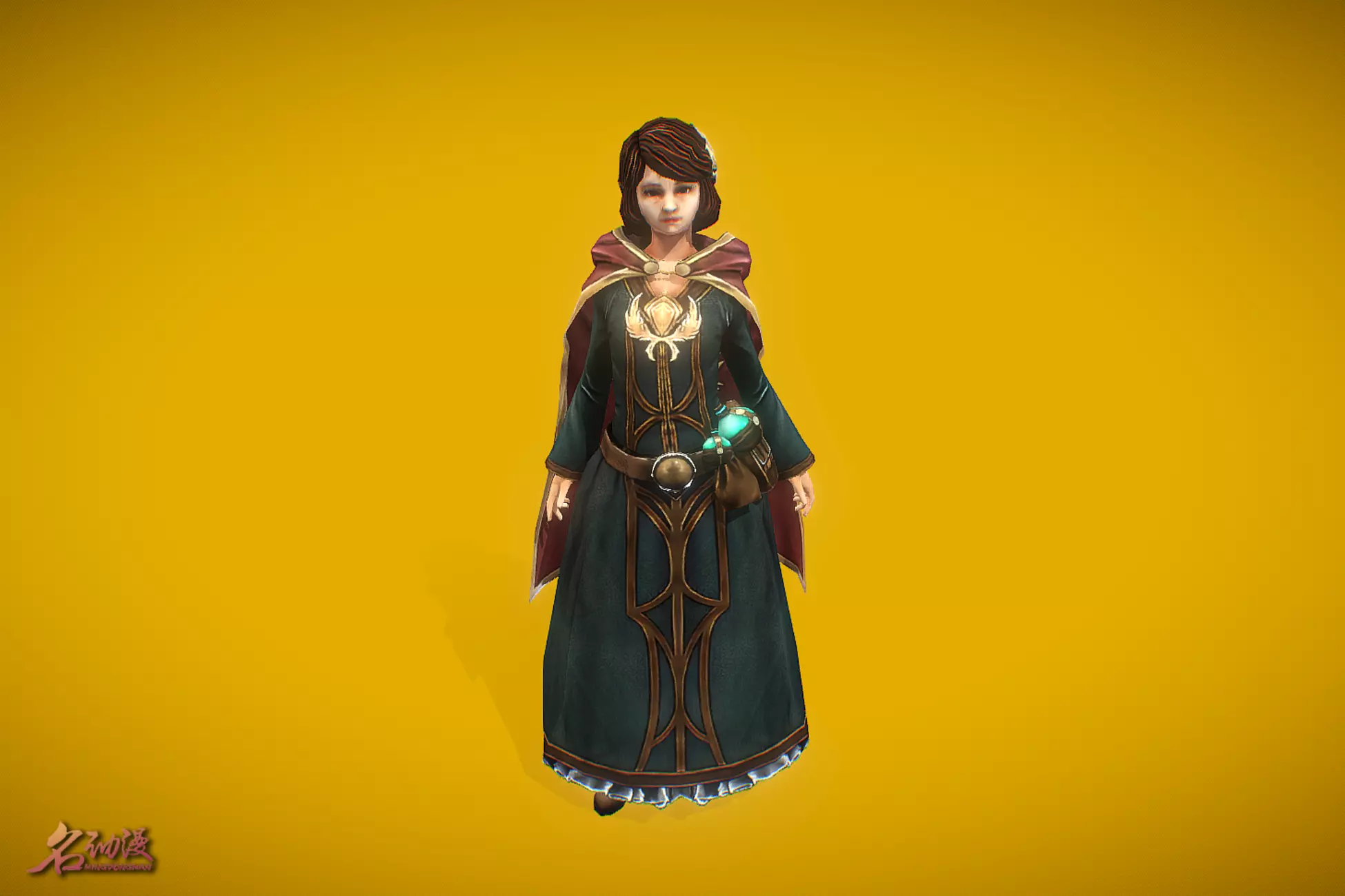 RPG Cleric Low-poly 3D model_0