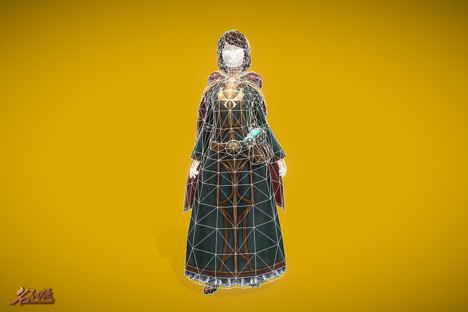 RPG Cleric Low-poly 3D model_5