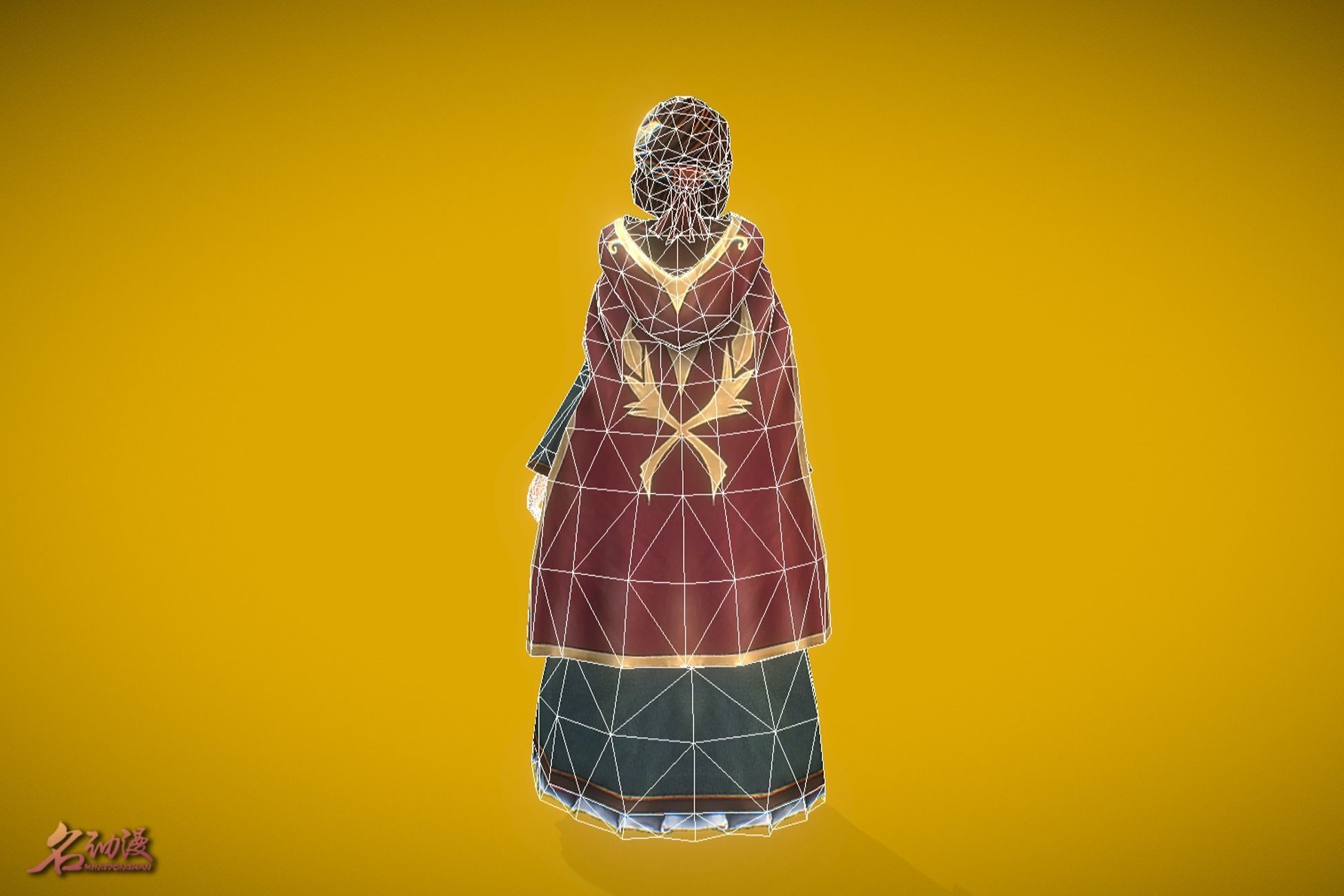 RPG Cleric Low-poly 3D model_6