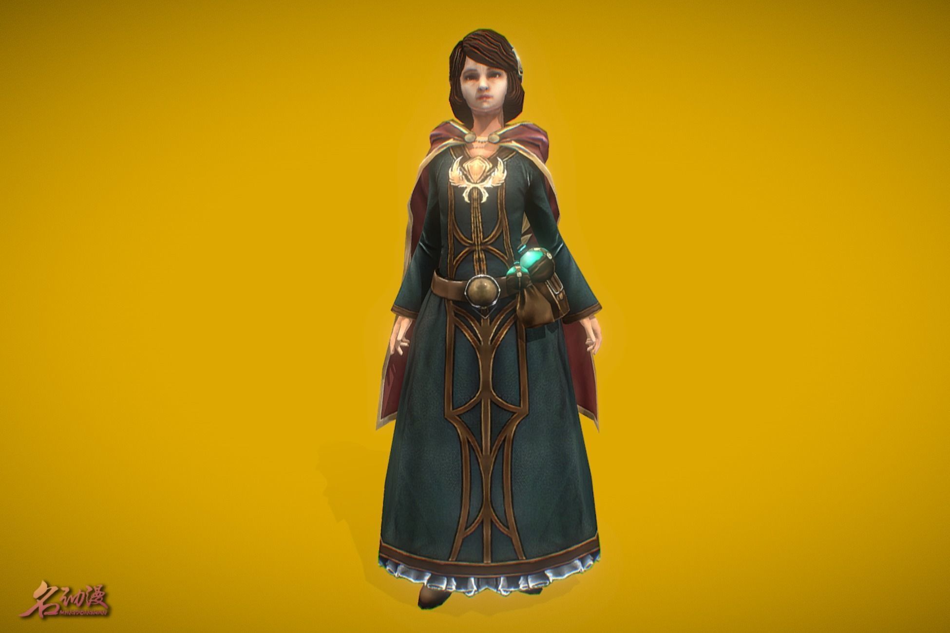 RPG Cleric Low-poly 3D model_1