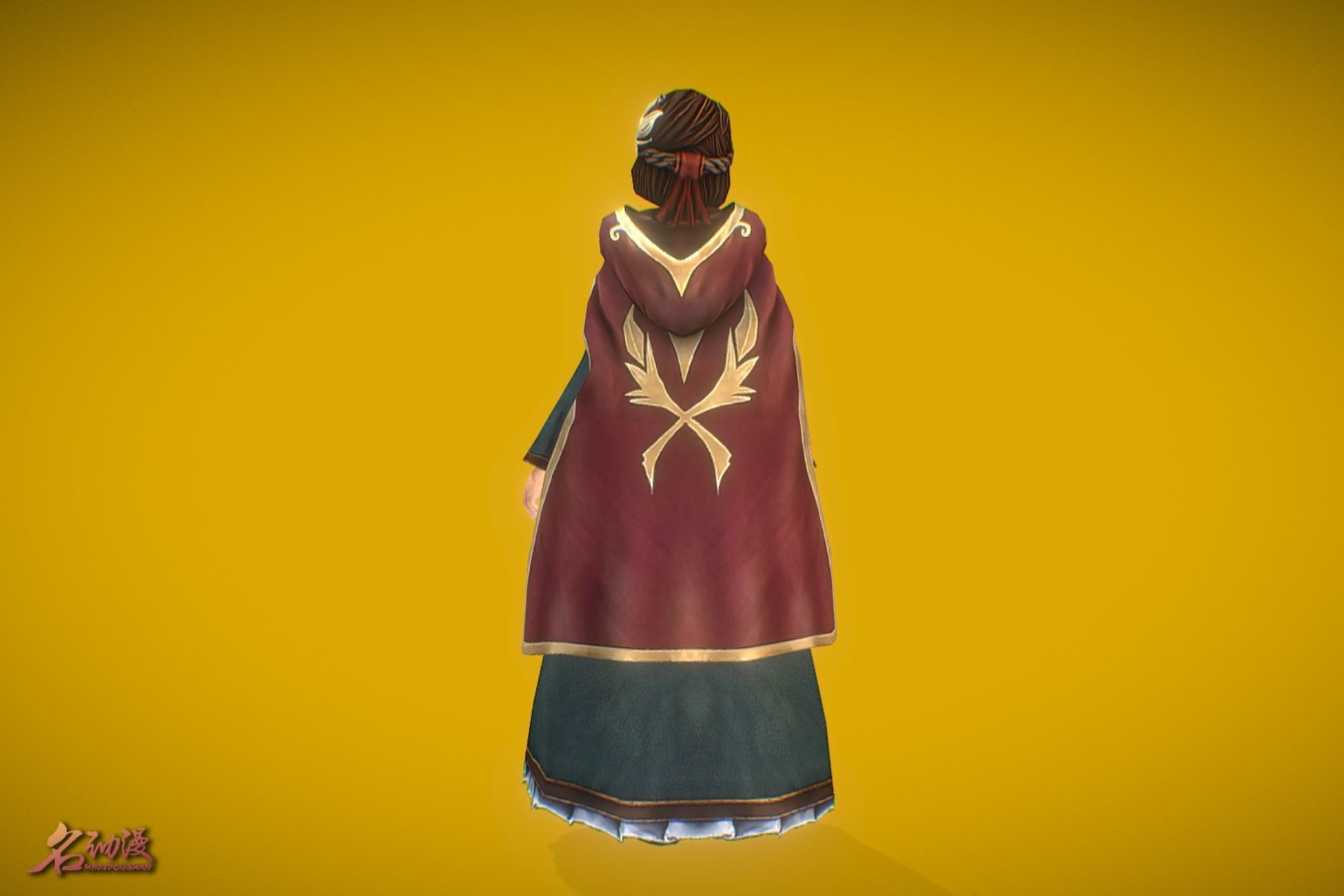 RPG Cleric Low-poly 3D model_4