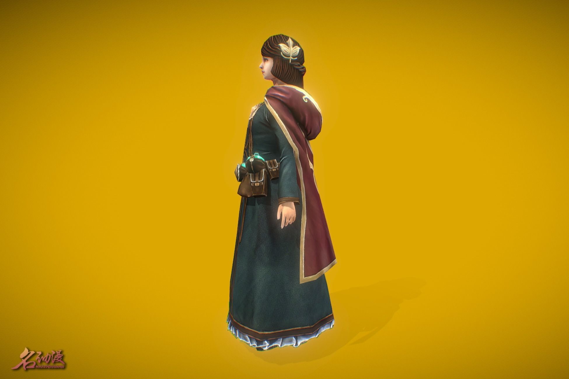 RPG Cleric Low-poly 3D model_2