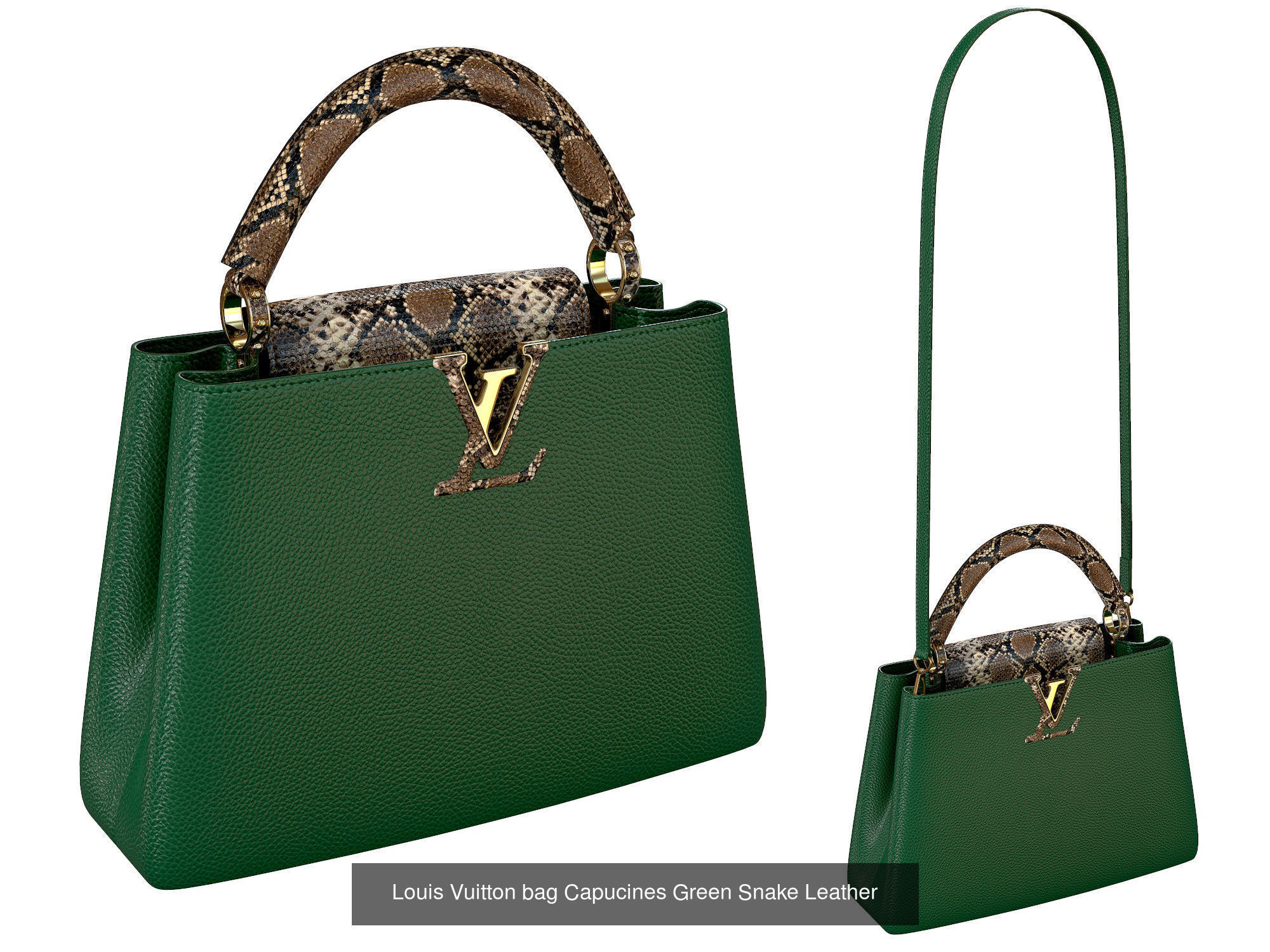 Louis Vuitton bag Capucines 3D Model Collection_14