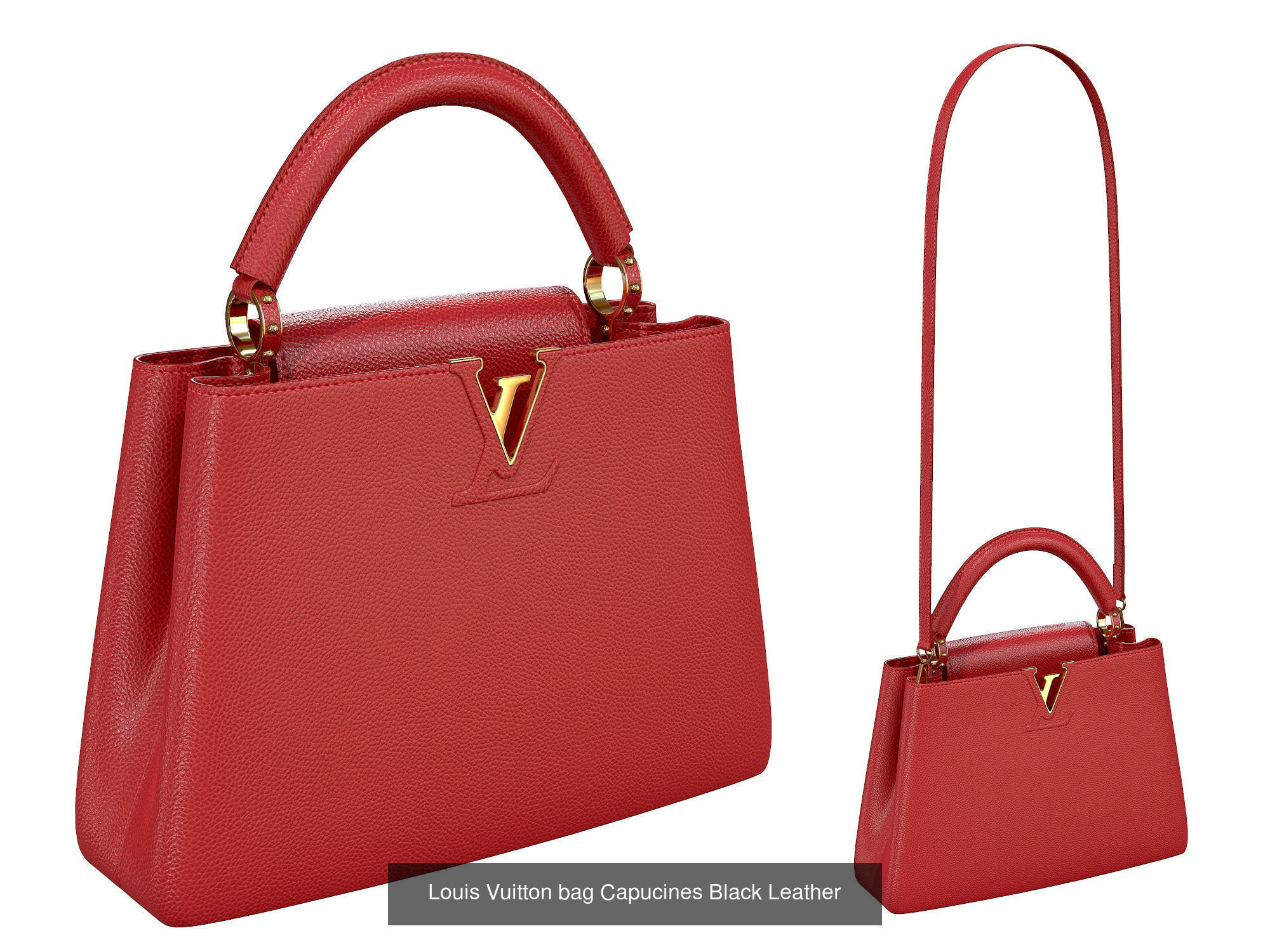 Louis Vuitton bag Capucines 3D Model Collection_11