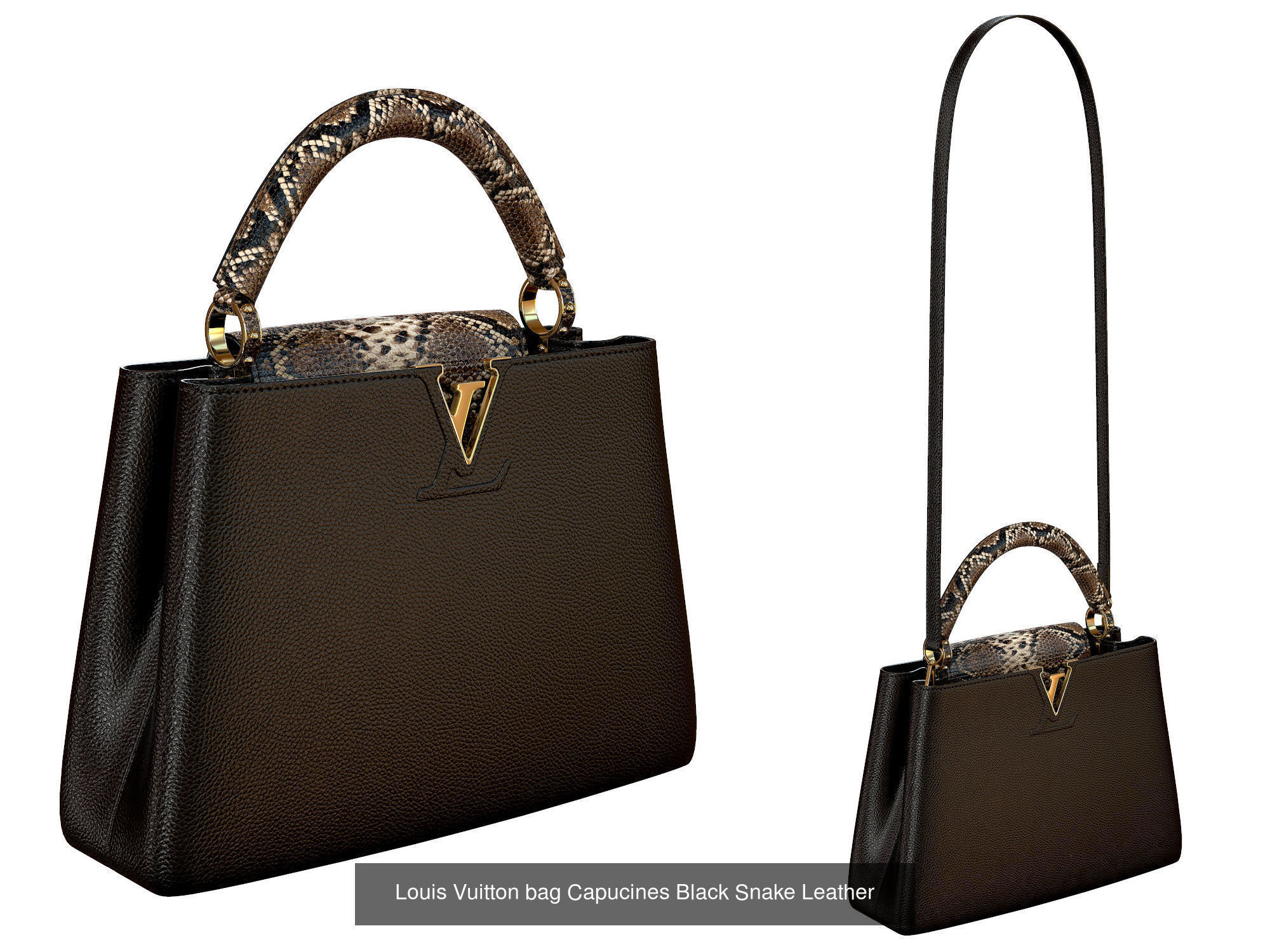 Louis Vuitton bag Capucines 3D Model Collection_12