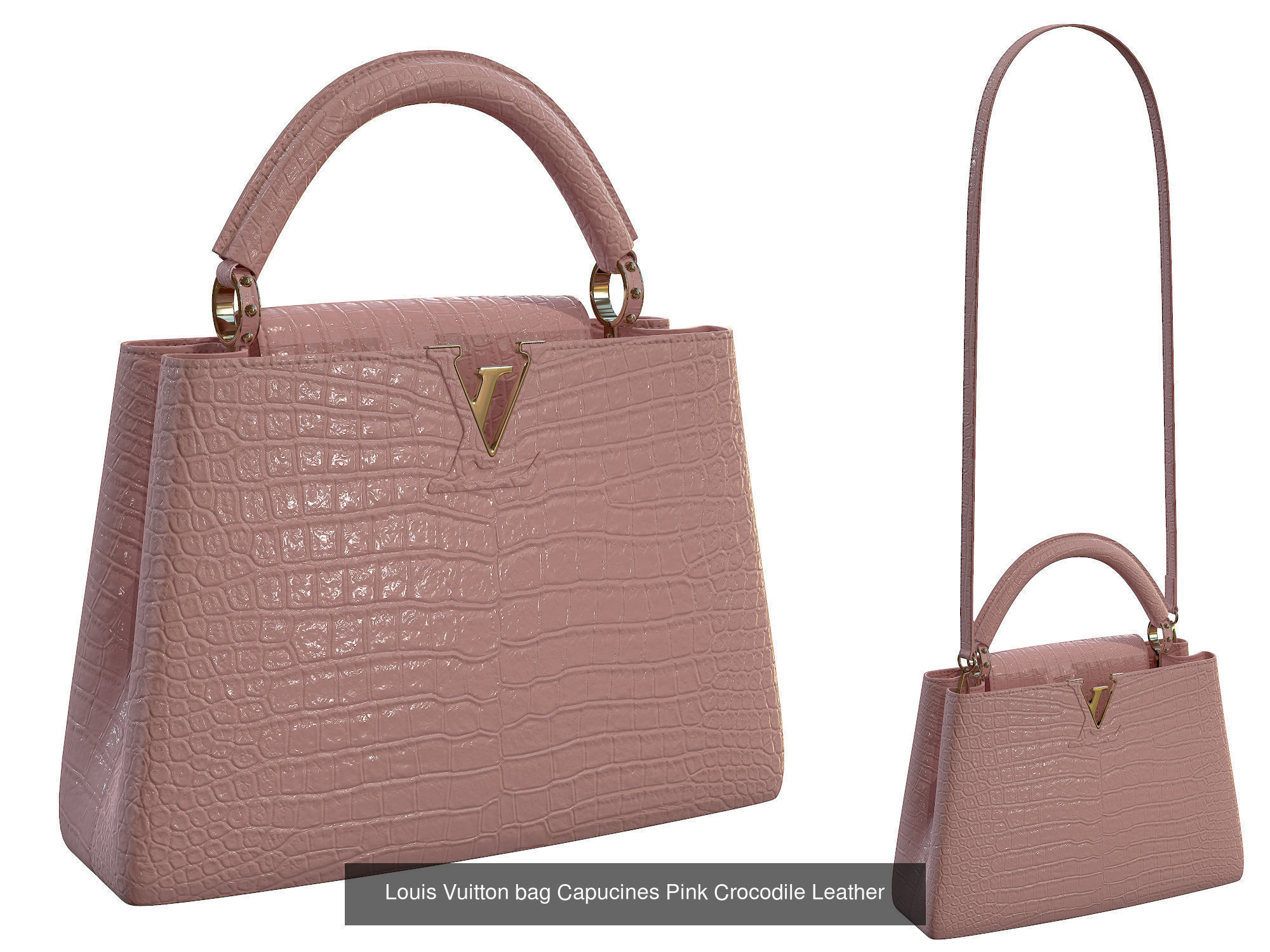 Louis Vuitton bag Capucines 3D Model Collection_7