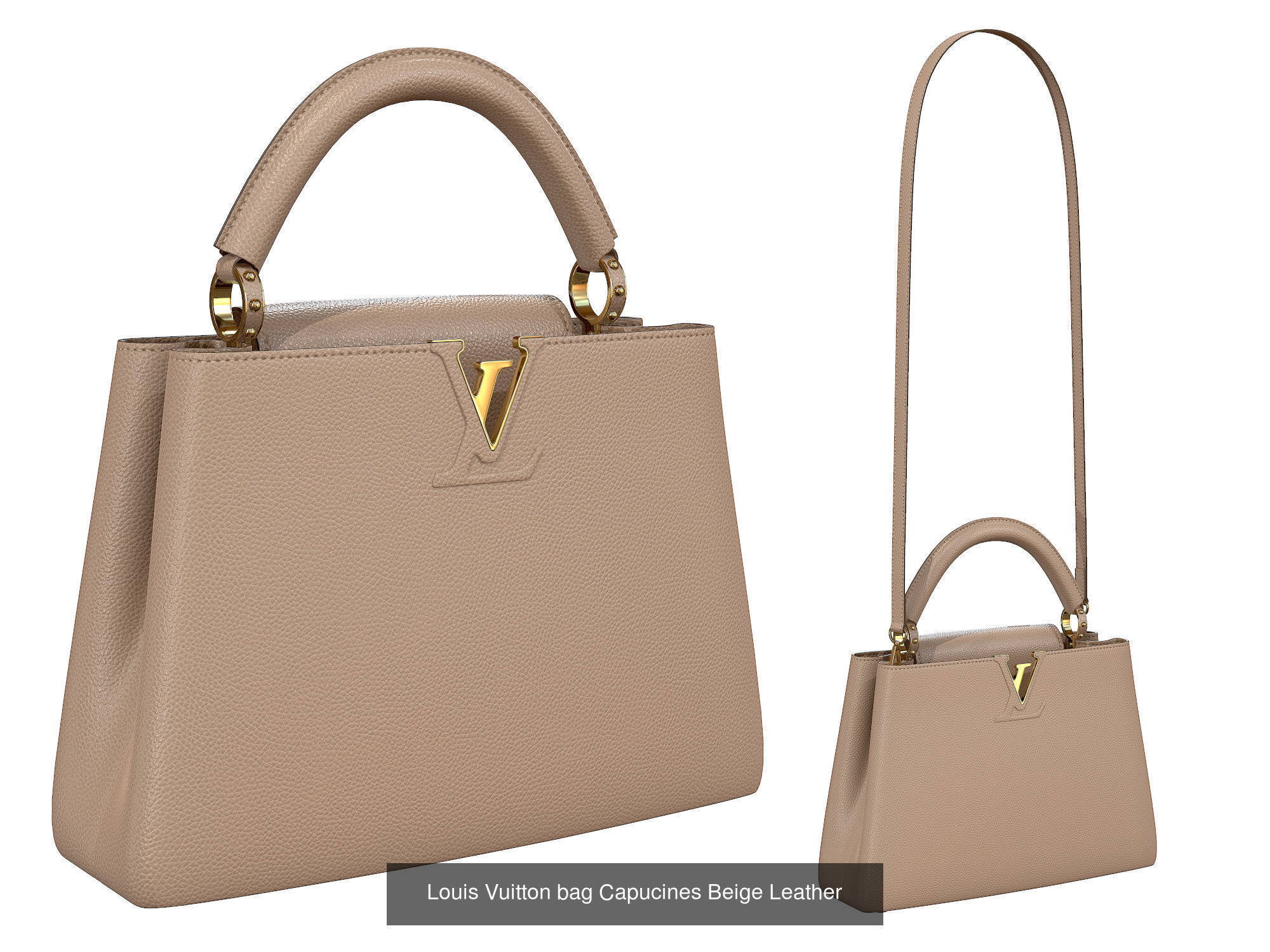Louis Vuitton bag Capucines 3D Model Collection_1