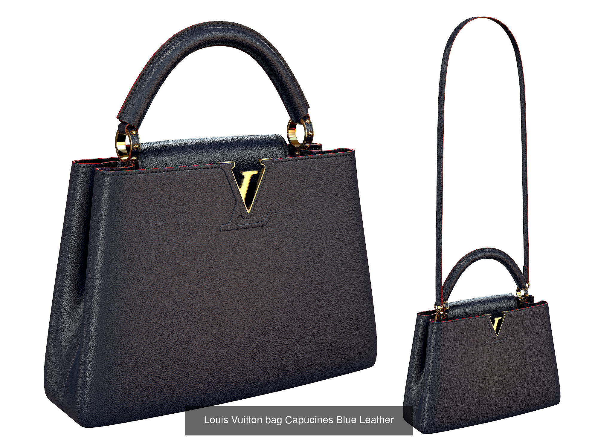 Louis Vuitton bag Capucines 3D Model Collection_3