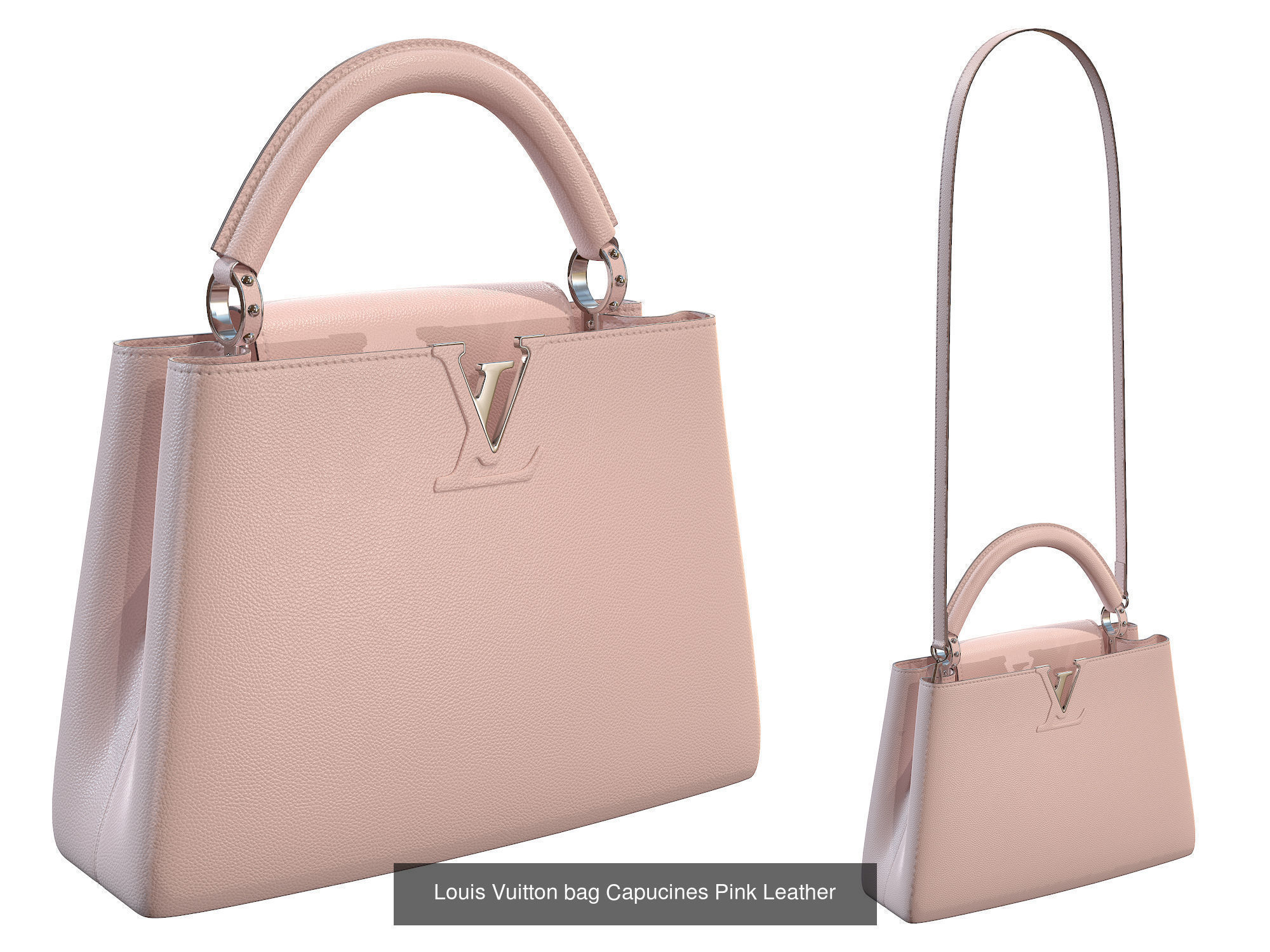 Louis Vuitton bag Capucines 3D Model Collection_9