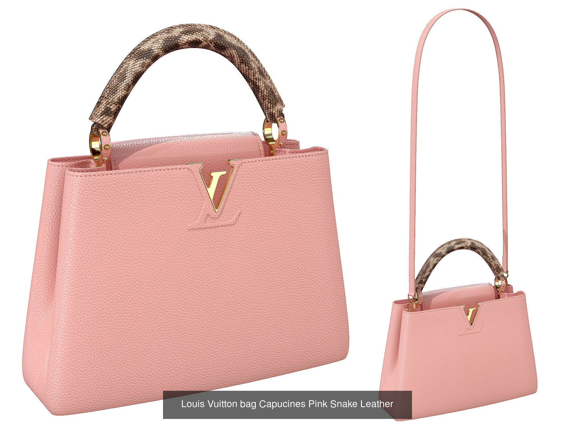 Louis Vuitton bag Capucines 3D Model Collection_16